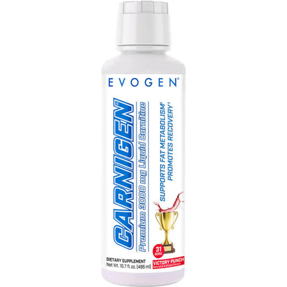 Evogen Carnigen Liquid L-Carnitine | Fat Metabolism, Recovery, Caffeine Free