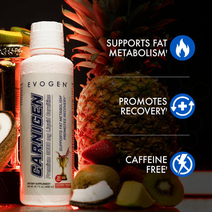 Evogen Carnigen Liquid L-Carnitine | Fat Metabolism, Recovery, Caffeine Free