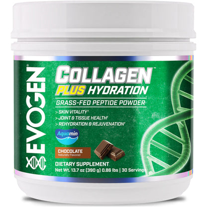 Evogen Collagen Plus Hydration – Grass-Fed Collagen for Skin & Joints | Chocolate