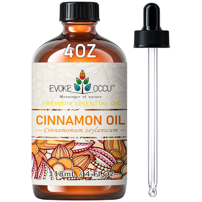 EVOKE OCCU Cinnamon Essential Oil - 4 Fl Oz | Warm Fall Scent for Diffusers