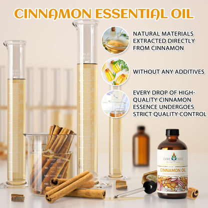 EVOKE OCCU Cinnamon Essential Oil - 4 Fl Oz | Warm Fall Scent for Diffusers