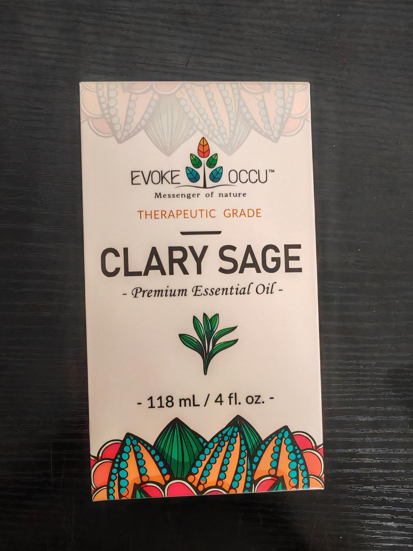 EVOKE OCCU Clary Sage Essential Oil 4 oz – Relaxation, Moisturizing, Air Freshening