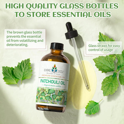 EVOKE OCCU Patchouli Essential Oil – 4 fl oz for Diffuser, Skin Care & DIY