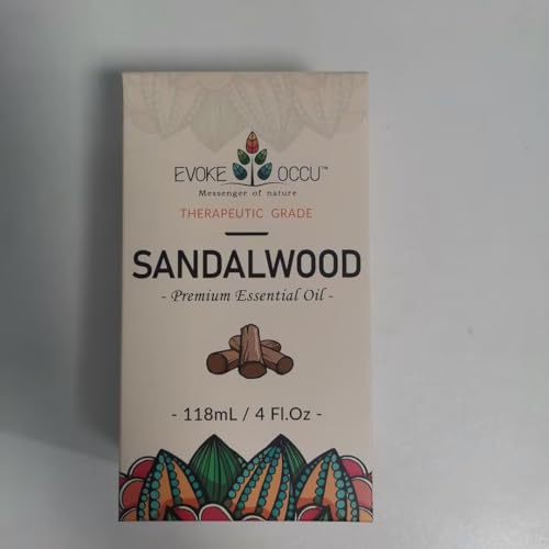 EVOKE OCCU Sandalwood Essential Oil 4 Oz – Skin Care, Diffuser, Perfume, Soap & Candle Making