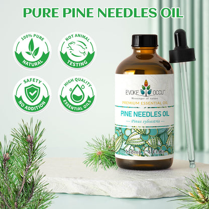 EVOKE OCCU Pine Essential Oil - Fresh Pine Scent for Diffuser, Aromatherapy (4 Fl Oz)