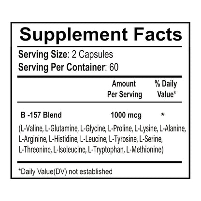 EVYOUNG BP 157 Peptide Capsules 1000mcg - Non-GMO, Gluten-Free, 120 ct