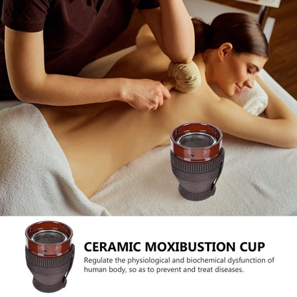 EXCEART Ceramic Moxibustion Pot – Moxa Burner Cup for Traditional Therapy