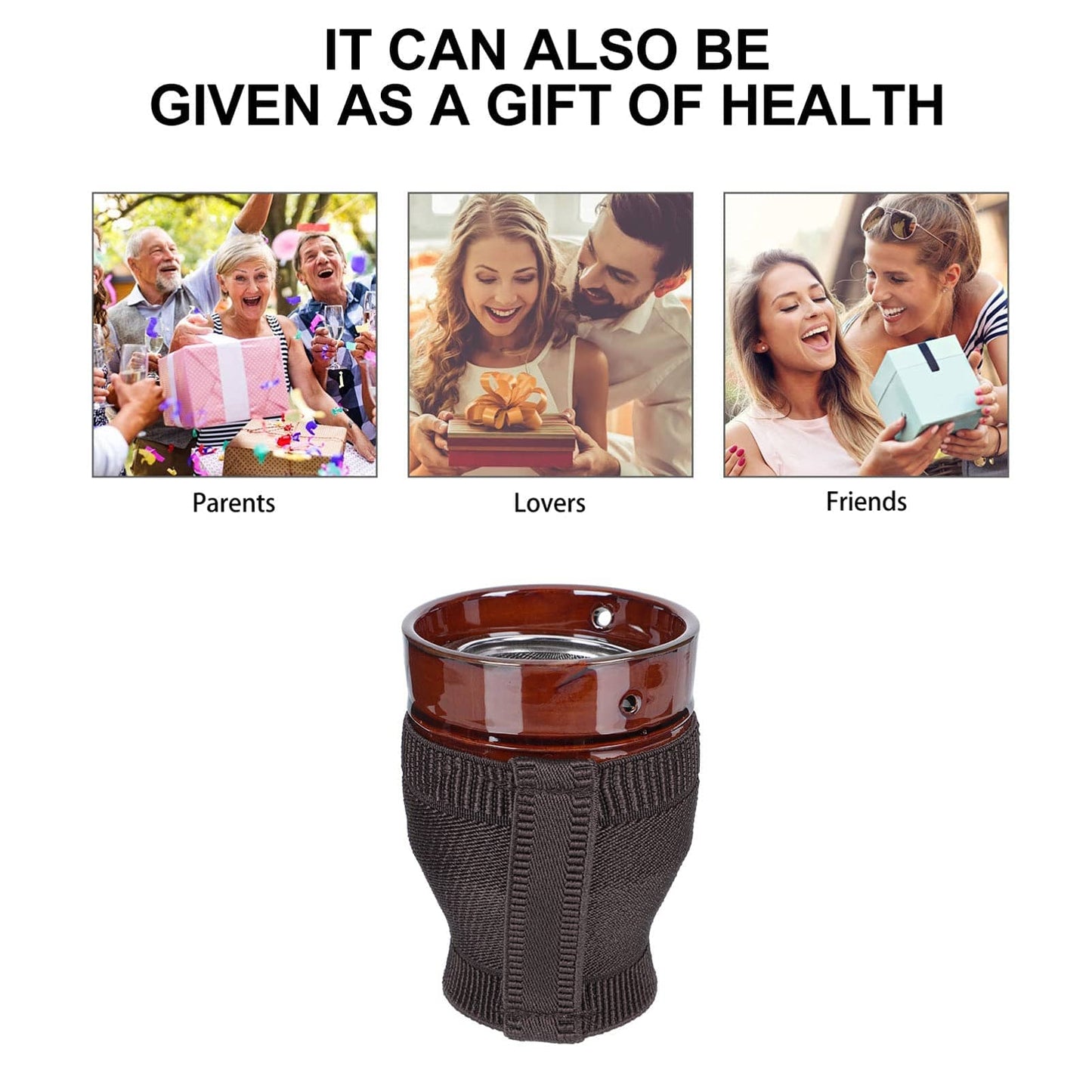 EXCEART Ceramic Moxibustion Pot – Moxa Burner Cup for Traditional Therapy
