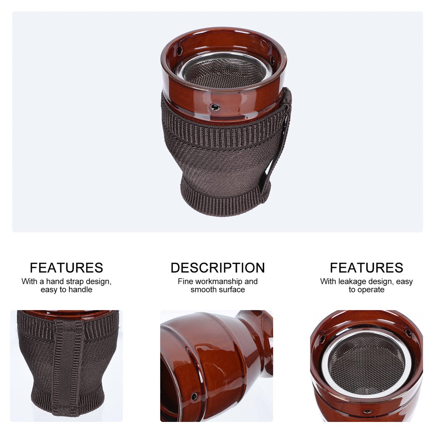 EXCEART Ceramic Moxibustion Pot – Moxa Burner Cup for Traditional Therapy