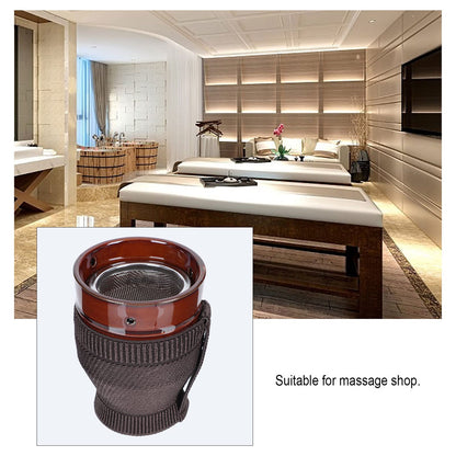 EXCEART Ceramic Moxibustion Pot – Moxa Burner Cup for Traditional Therapy