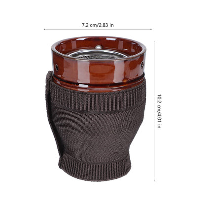 EXCEART Ceramic Moxibustion Pot – Moxa Burner Cup for Traditional Therapy