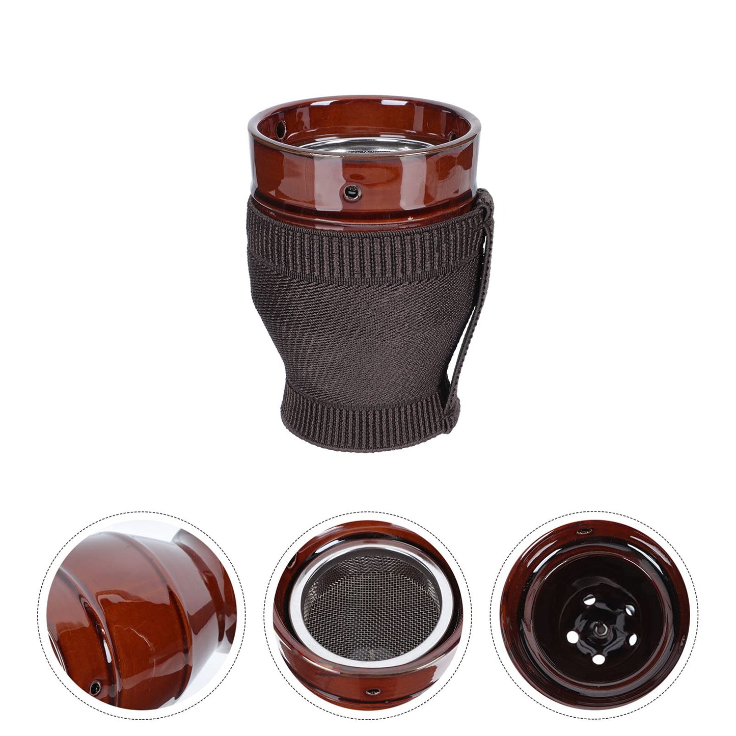 EXCEART Ceramic Moxibustion Pot – Moxa Burner Cup for Traditional Therapy