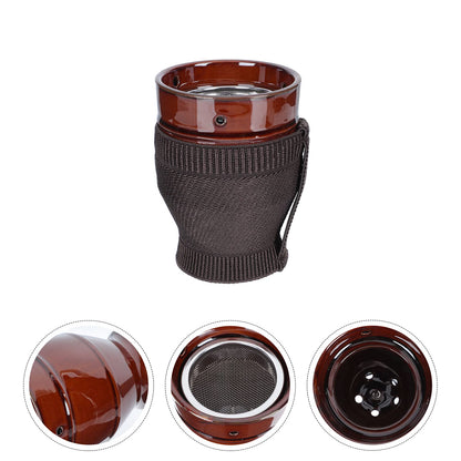 EXCEART Ceramic Moxibustion Pot – Moxa Burner Cup for Traditional Therapy
