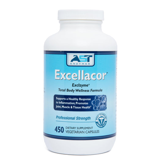 AST Enzymes Excellacor-450 Vegetarian Capsules – Premium Natural Systemic Enzyme Formula for Total Body Support BritishVita | Premium UK Vitamins & Wellness Supplements