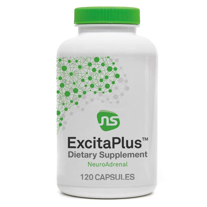 NeuroScience ExcitaPlus - Extra Strength L-Tyrosine & Rhodiola for Energy & Adrenal Health | 120 Capsules BritishVita | Premium UK Vitamins & Wellness Supplements