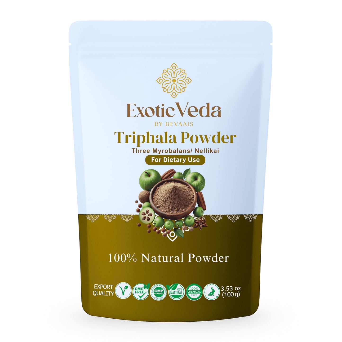 Exotic Veda Triphala Powder 100g – Ayurvedic Digestive Health