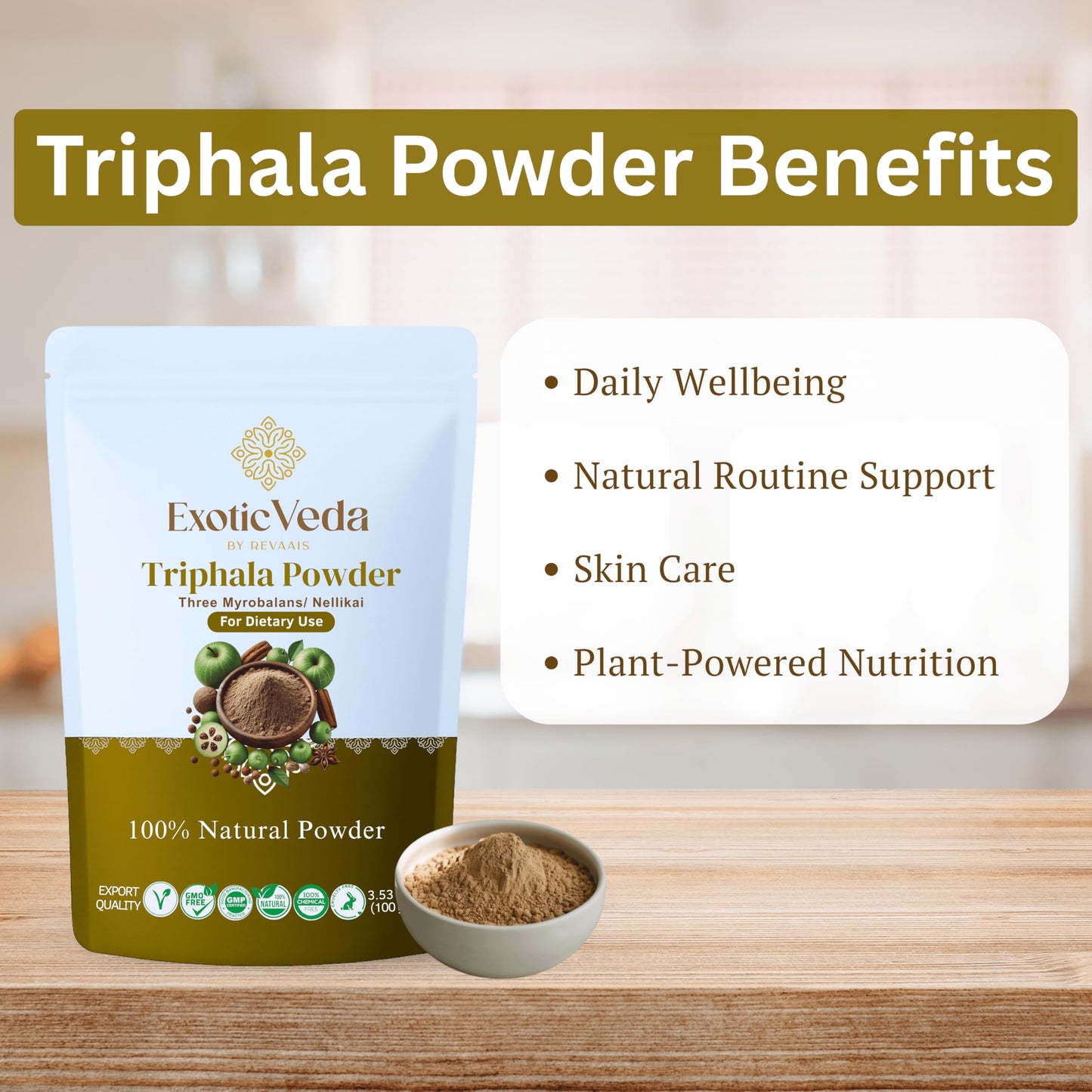 Exotic Veda Triphala Powder 100g – Ayurvedic Digestive Health