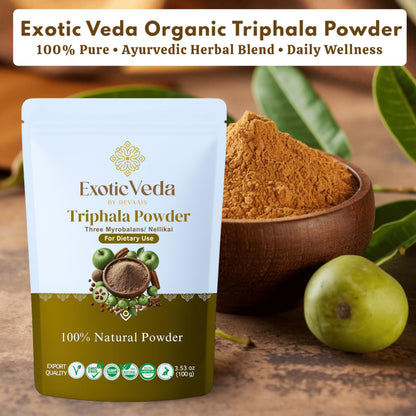 Exotic Veda Triphala Powder 100g – Ayurvedic Digestive Health
