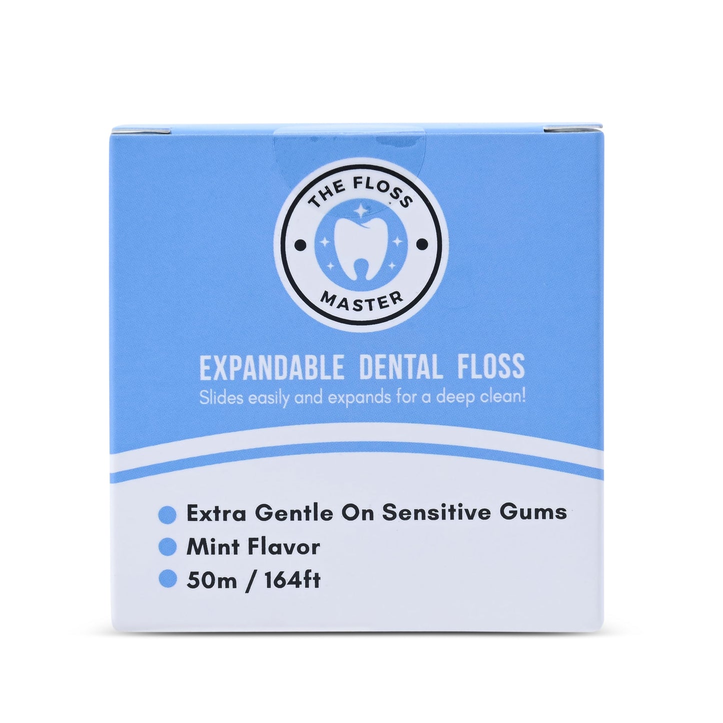 Expandable Dental Floss 3 Pack – Plastic-Free Dispenser – 50m Mint Flavor