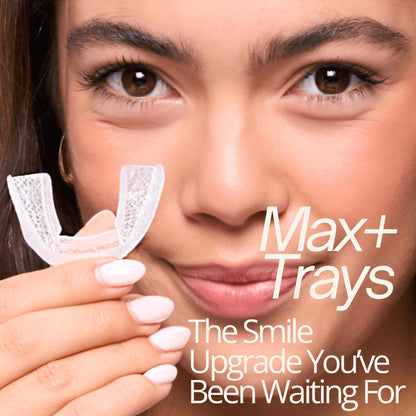 ExpertWhite Max Glow Trays – 12% Hydrogen Peroxide Teeth Whitening, 10 Treatments, Custom-Fit