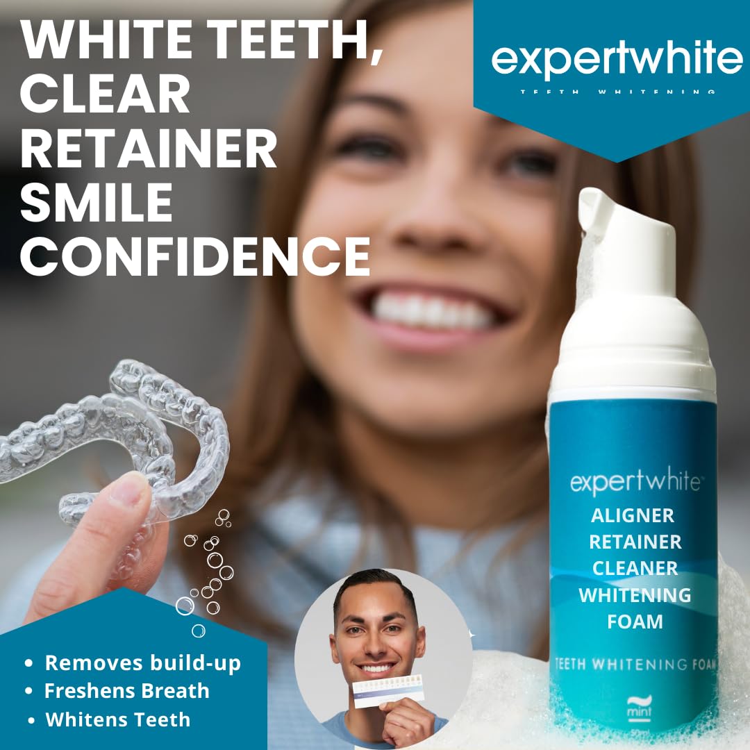 Expertwhite Max HP Foam – Aligner & Retainer Cleaner + Whitening Foam (Invisalign)