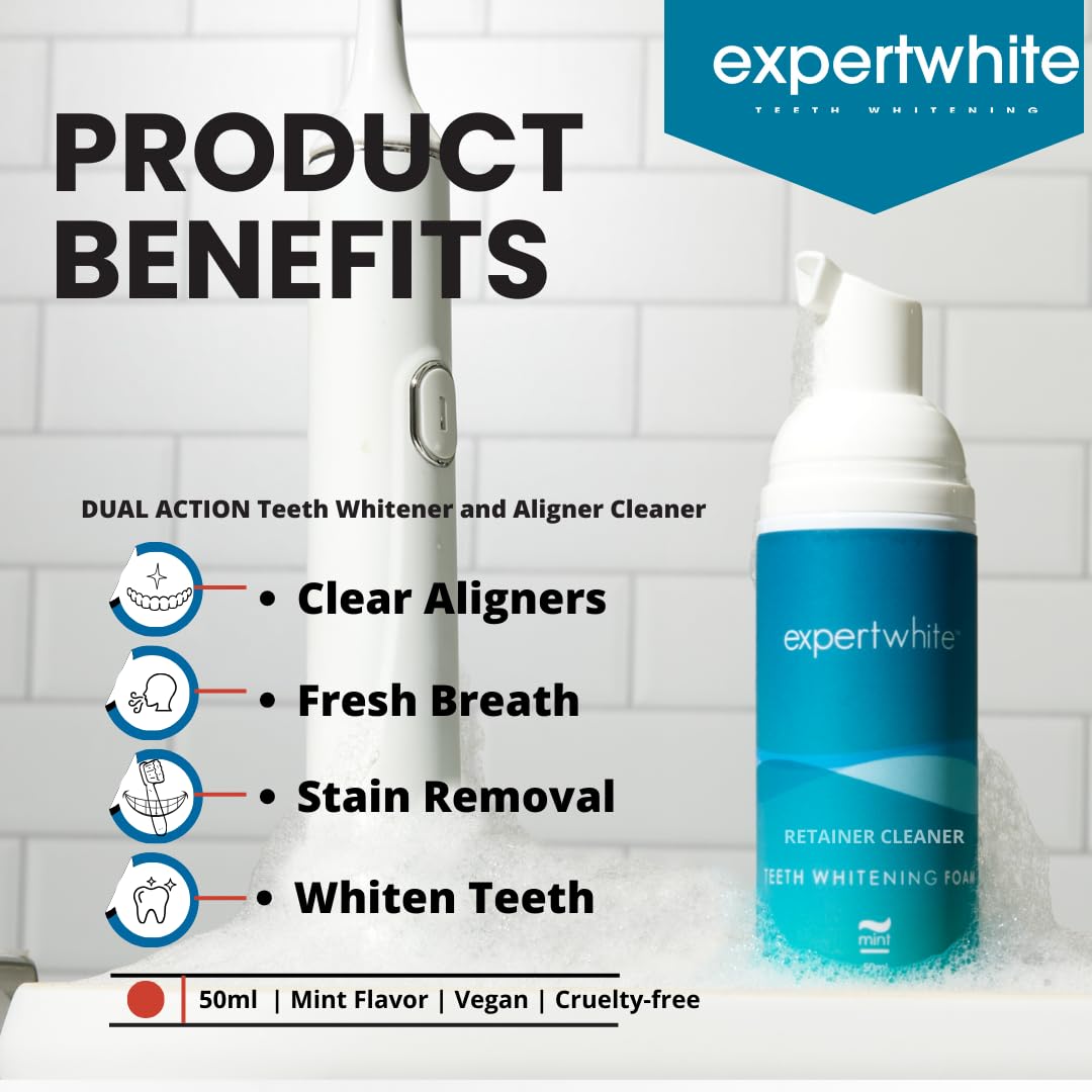 Expertwhite Max HP Foam – Aligner & Retainer Cleaner + Whitening Foam (Invisalign)