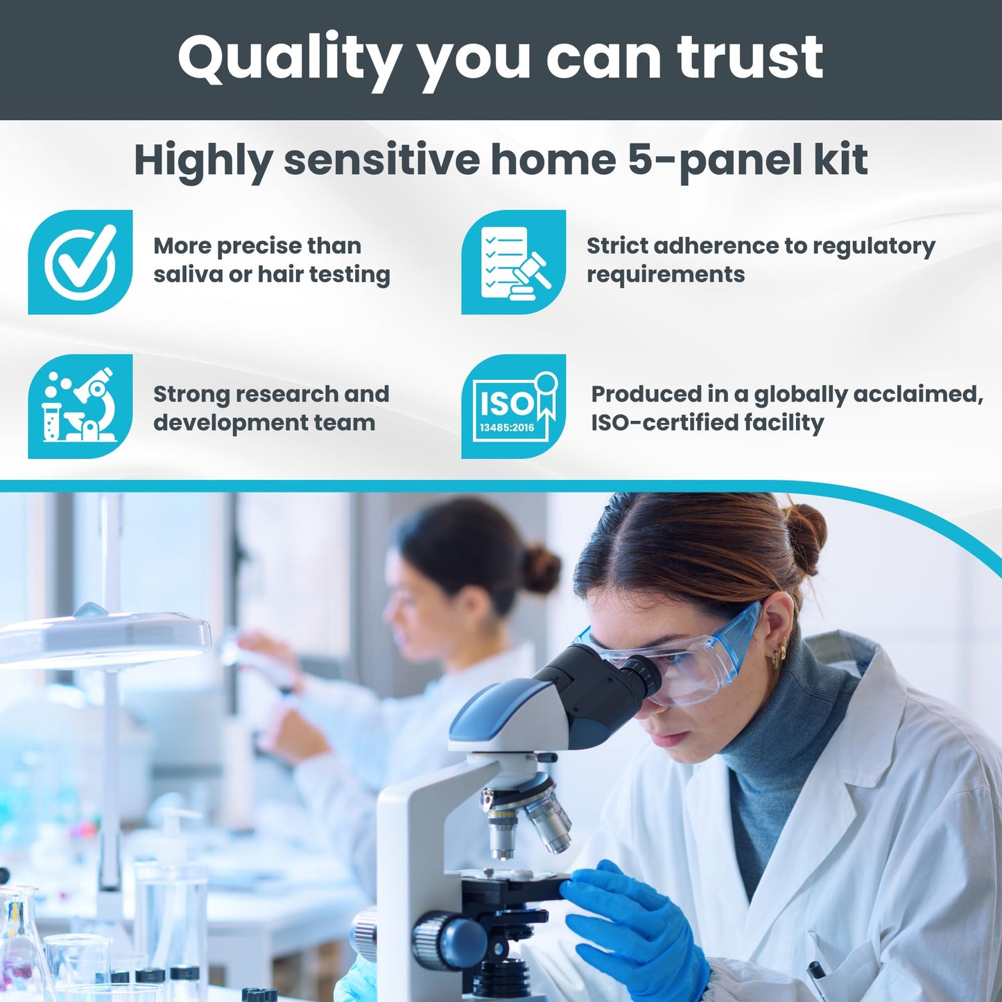 Exploro 5-Panel At-Home Drug Test Kit – THC, Cocaine, Opiates, Amphetamines & Benzodiazepines
