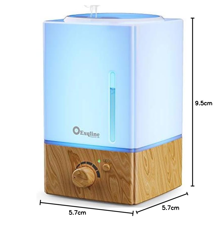 Exqline 1500ml Large Aroma Diffuser – Large Room Humidifier (Wood Grain)