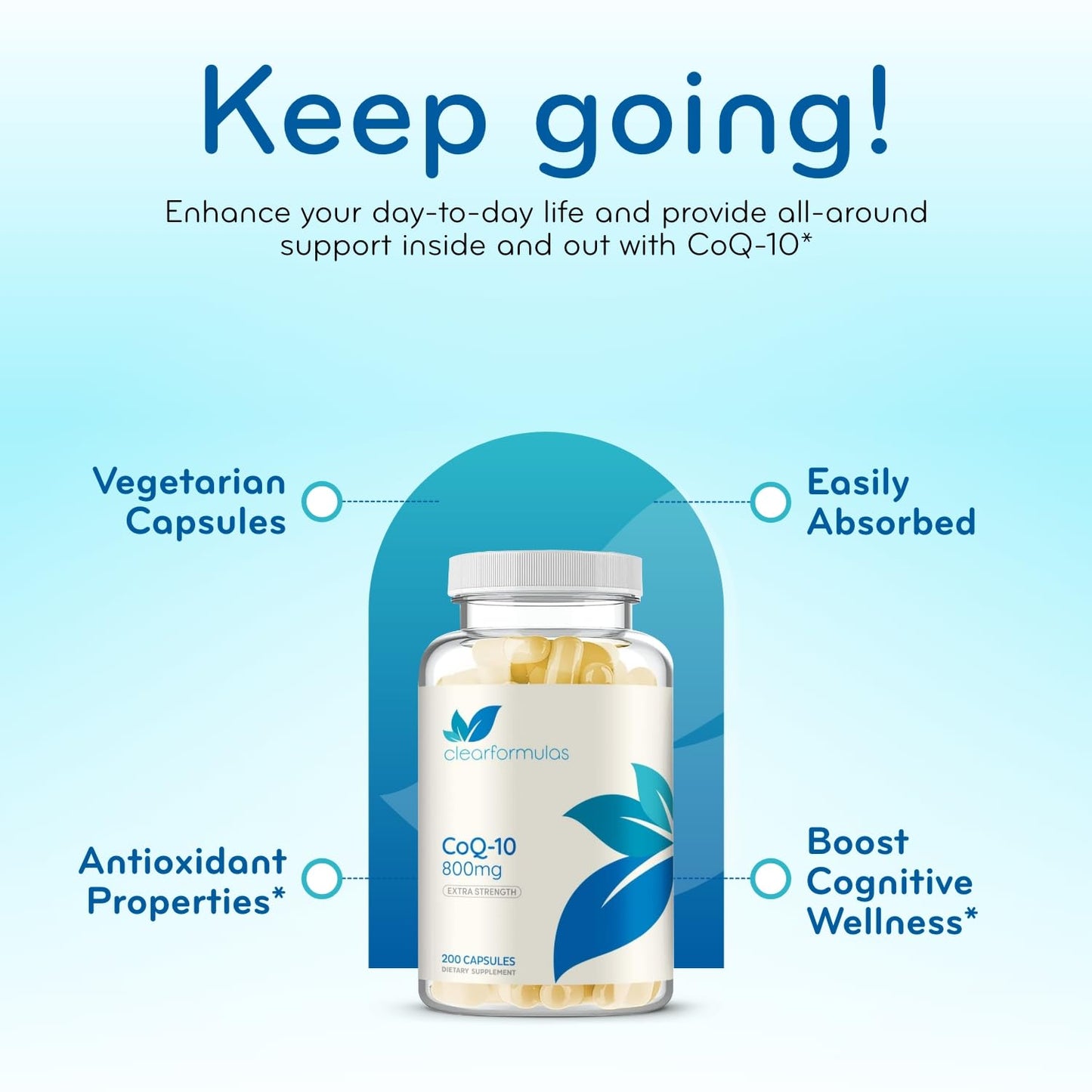 Extra Strength CoQ10 800mg - Quick Absorption Ubiquinone 800mg | 100 Servings