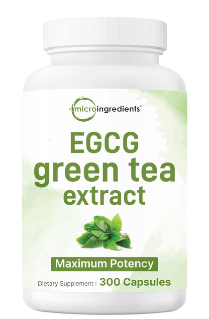 Extra Strength Green Tea Extract - 300 Capsules | 5 Month Supply | 50% EGCG & 98% Polyphenols