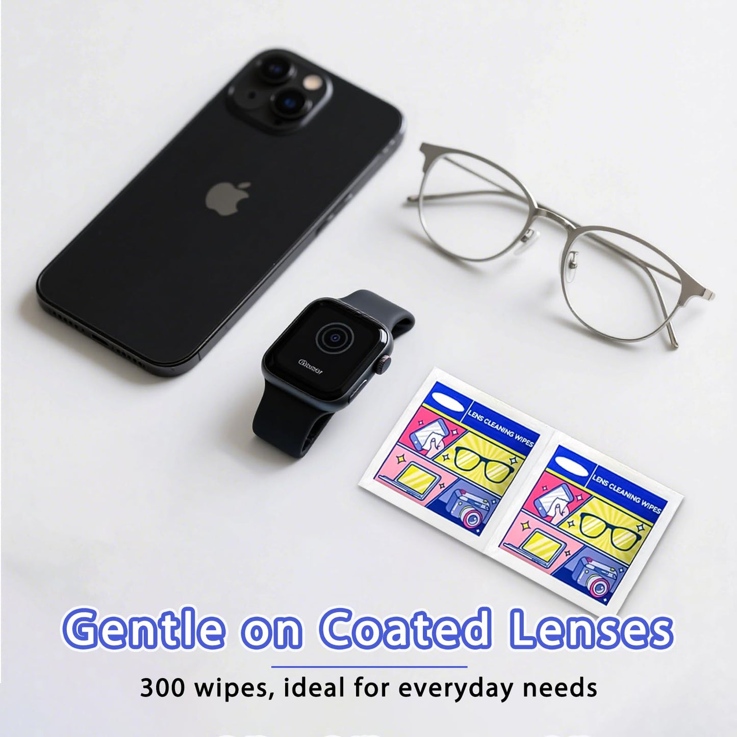Eye Glasses Cleaner Wipes - Lens Wipes for Glasses & Screens (300 PCS) - Individually Wrapped