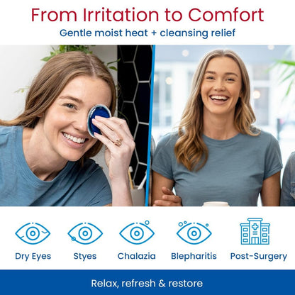 Eye-Press Self-Heating Eye Compress & Lid Wipes | Soothing Moist Heat