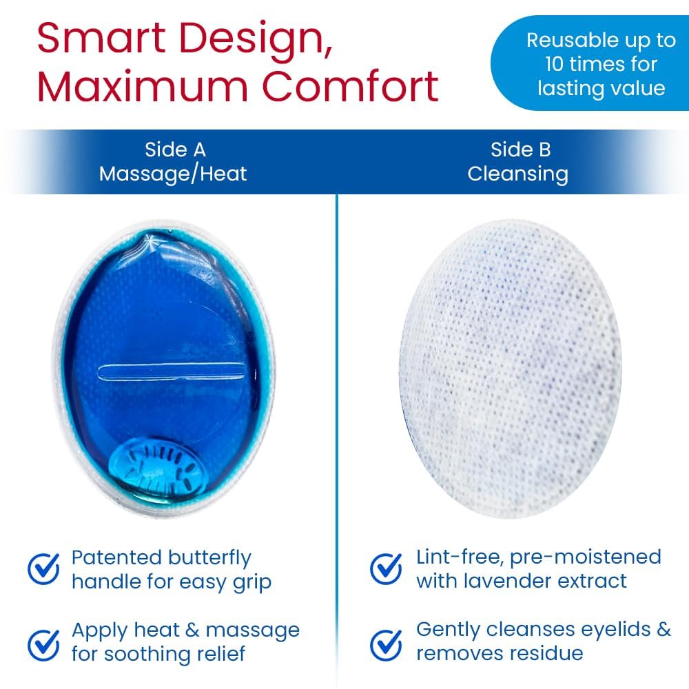 Eye-Press Self-Heating Eye Compress & Lid Wipes | Soothing Moist Heat