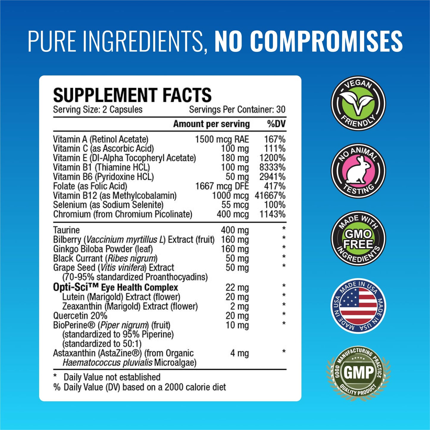 EyeSyl by Approved Science - Eye Support Supplement, 60 Capsules, Made in USA