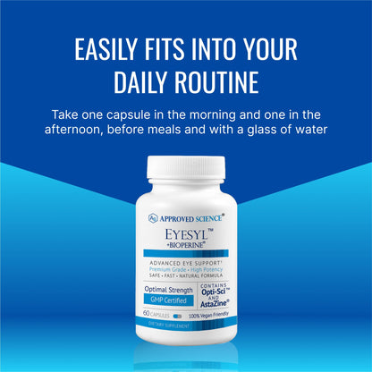 EyeSyl by Approved Science - Eye Support Supplement, 60 Capsules, Made in USA