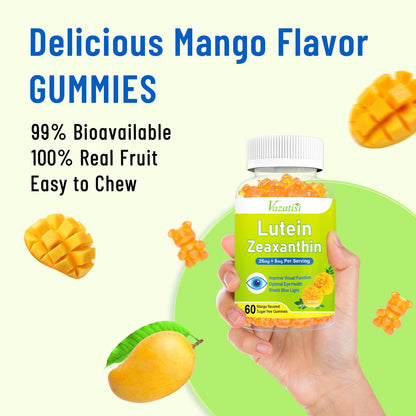 Eye Vitamins Lutein & Zeaxanthin Gummies – Sugar-Free Mango, 120 Count
