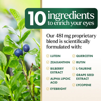 Eye Vitamins & Mineral Supplement – Lutein, Zeaxanthin, Zinc (120 Capsules)