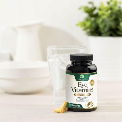 Eye Vitamins & Mineral Supplement – Lutein, Zeaxanthin, Zinc (120 Capsules)
