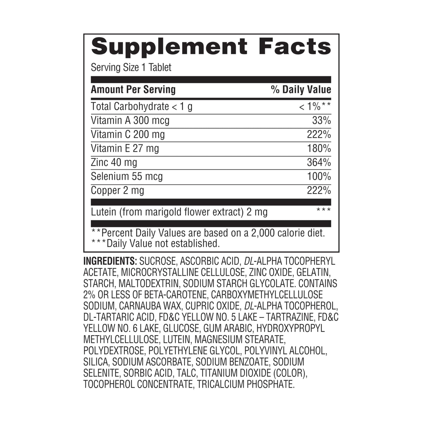 Equate Vision Formula with Lutein – Advanced Eye Health Dietary Supplement | 120 Tablets | Supports Vision Clarity, Antioxidant Protection, Eye Wellness