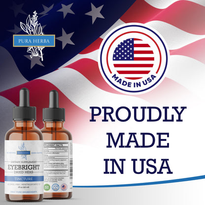 Pura Herba Eyebright Herb 2 Fl Oz Extract | Eyebright Drops Tincture - Alcohol Free, Vegan