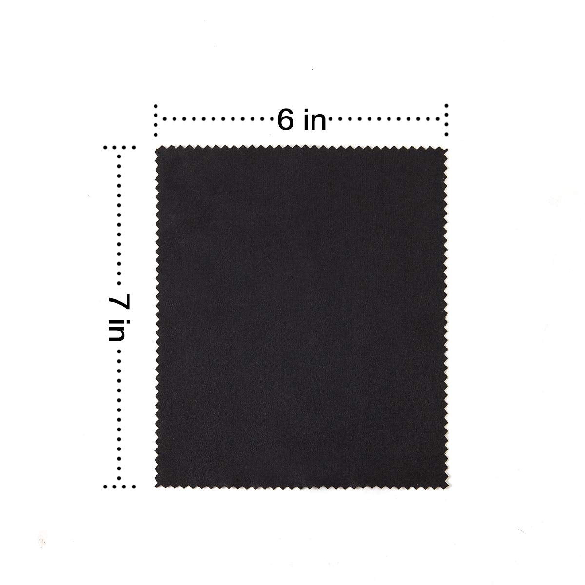 Eyeglass Cleaning Cloth 12 Pack – Microfiber Lens Wipes (5x6 in, 296GSM, Black)