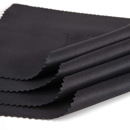 Eyeglass Cleaning Cloth 12 Pack – Microfiber Lens Wipes (5x6 in, 296GSM, Black)