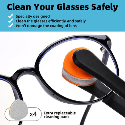 Glasses Cleaner Kit with Anti-Fog Spray, Microfiber Cloth & Repair Tool Case