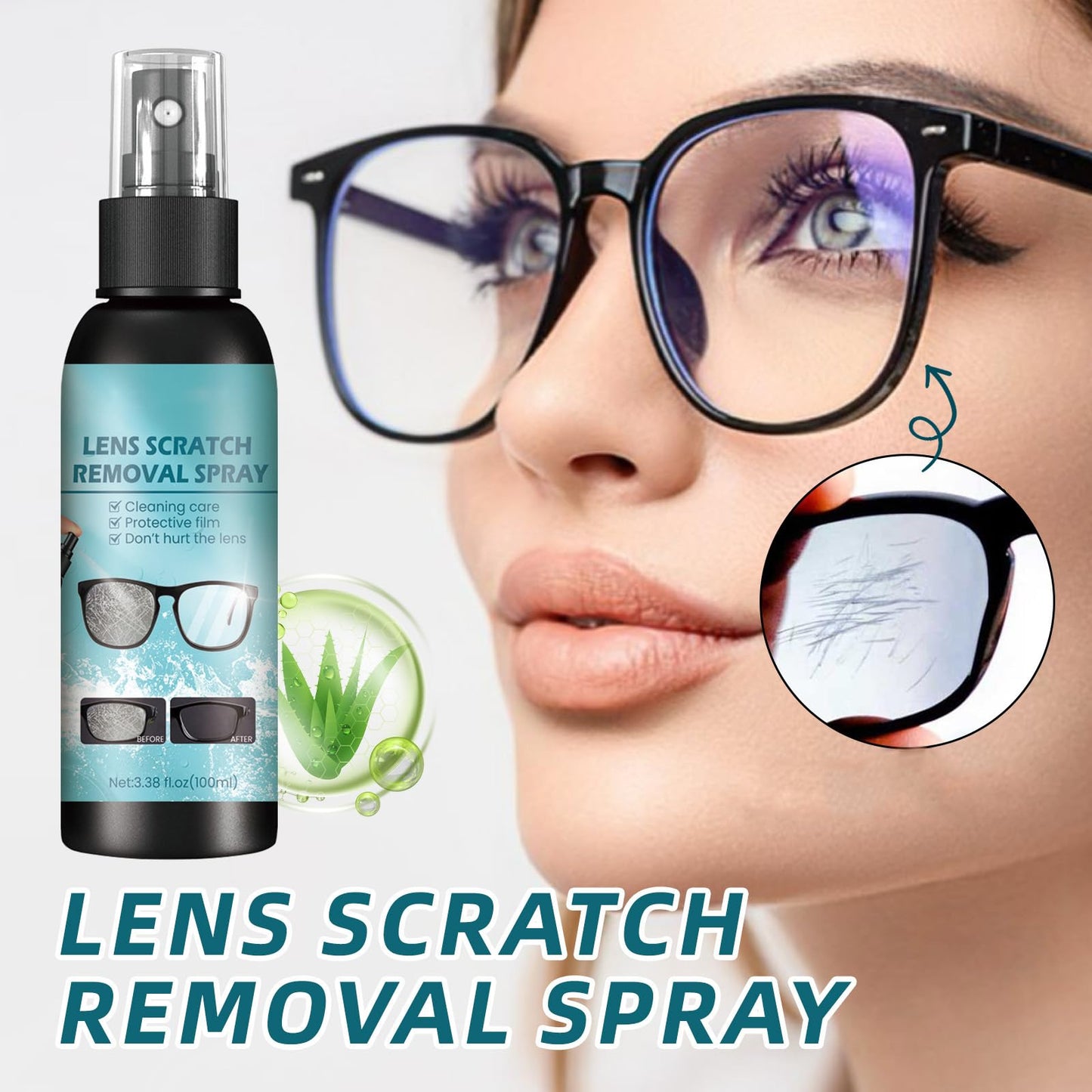 2PCS Eyeglass Scratch Remover – Lens Scratch Repair for Eyeglasses