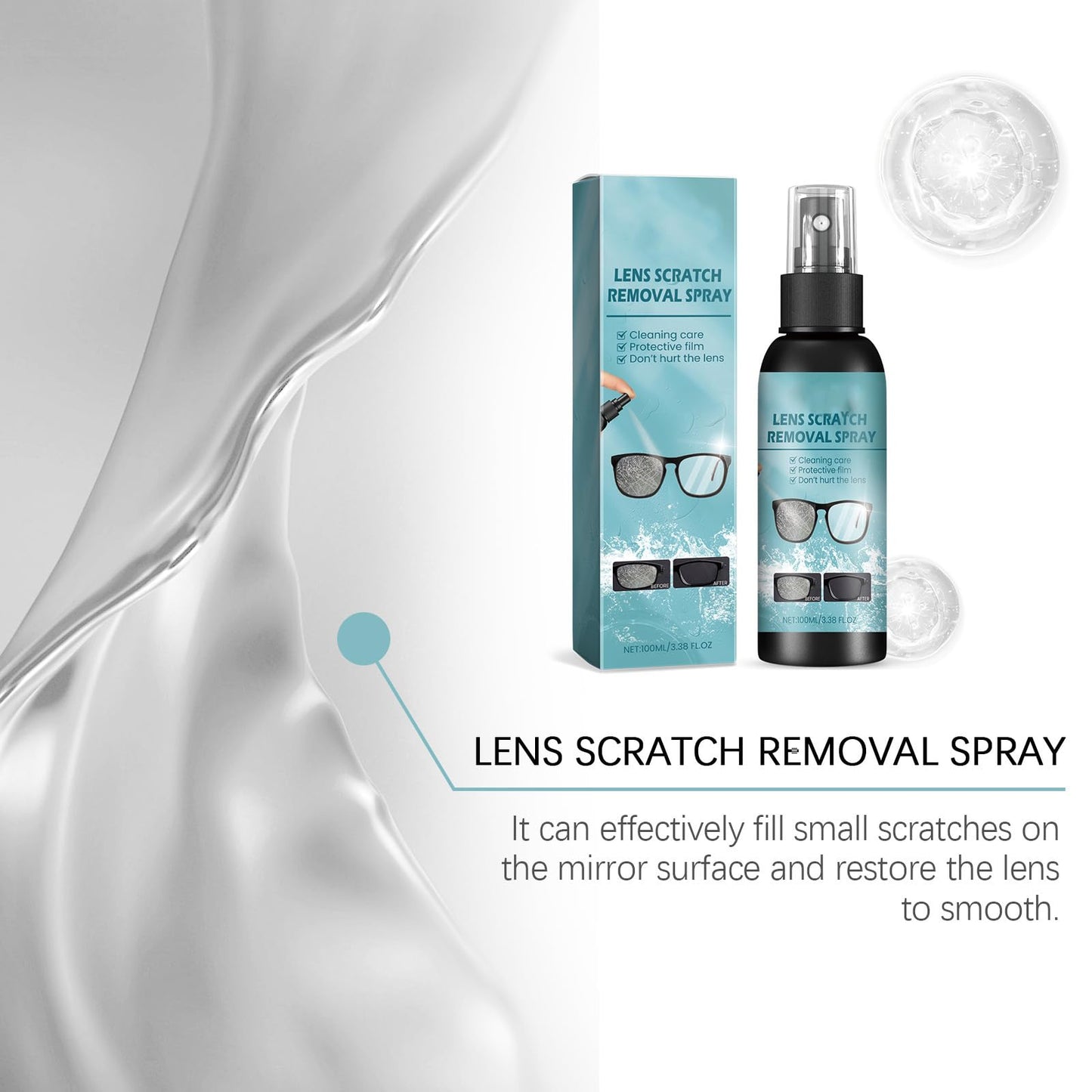 2PCS Eyeglass Scratch Remover – Lens Scratch Repair for Eyeglasses