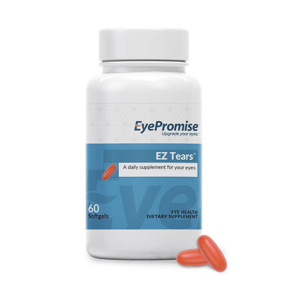 EyePromise EZ Tears Eye Vitamin – 60 Softgels | Omega-3s, Primrose Oil & Turmeric