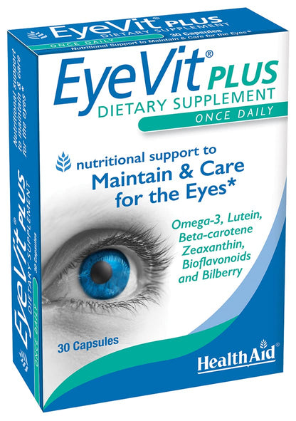 EyeVit Plus: Daily Eye Health Supplement with Lutein & Omega-3 | 30 Caps