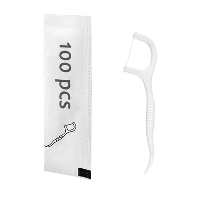 Eyxformula 100 Count Individually Wrapped Floss Picks – Travel Size Dental Flossers for Fresh Breath