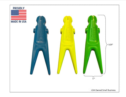 E-Z Floss Dental Floss Holder - Blue, Yellow, Green | Pack of 3 | Made in USA