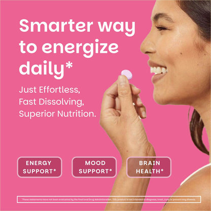 EZ Melts B12 2,500 mcg | Vegan Sublingual Vitamin B12 for Energy & Immune Support – Non-GMO, Gluten-Free, Red Cherry, 90 Servings